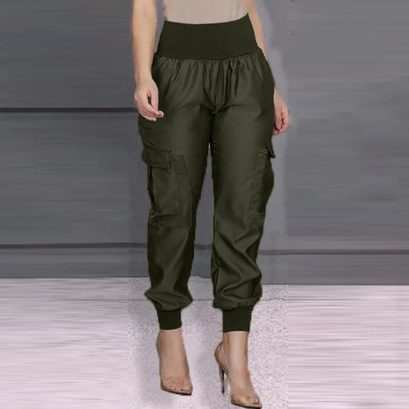 Elastic Waist Pencil Trouser - Divawearfashion