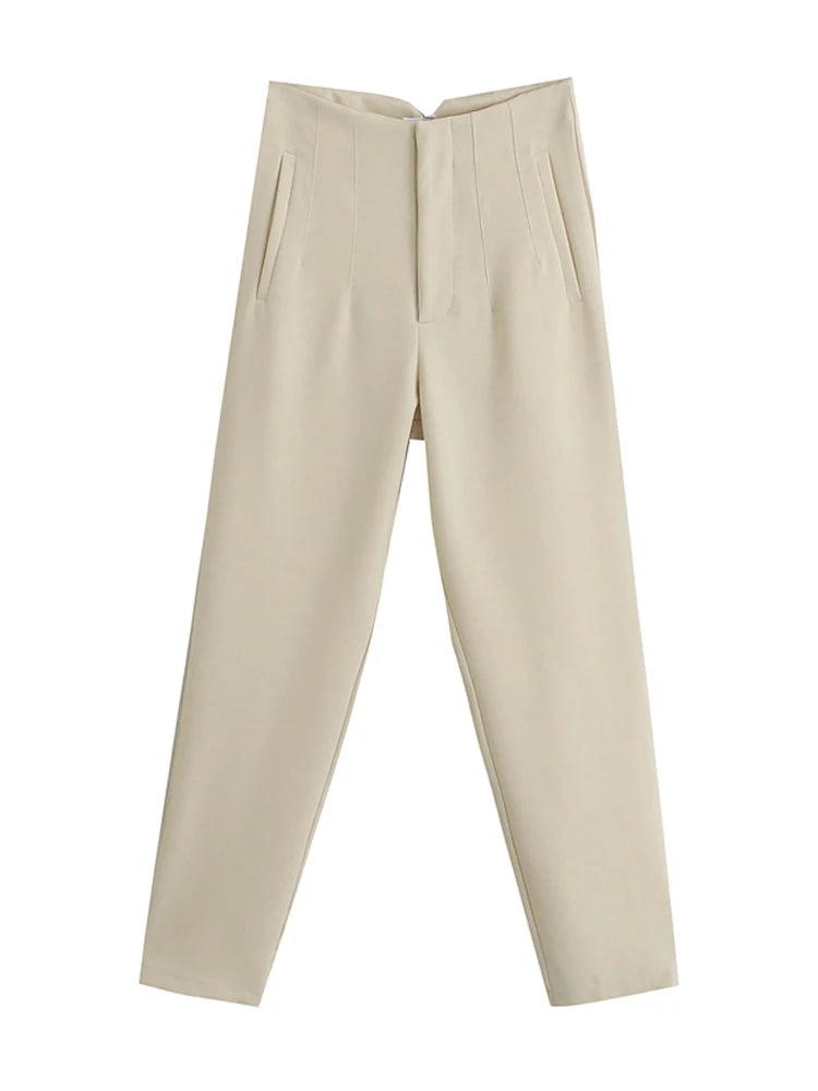 Seamless High Waist Trousers - Divawearfashion