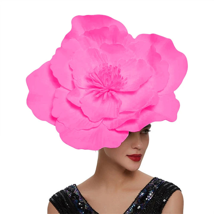 Large Flower Hair Hat Band - Divawearfashion