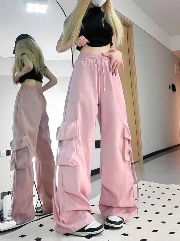 Streetwear Loose Wide Leg Cargo Pants - Divawearfashion