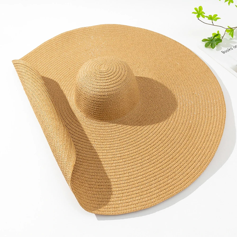 Large Wide Brim Foldable Sun Hat - Divawearfashion