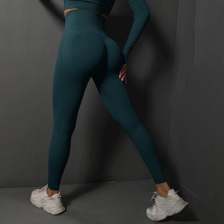 Seamless High Waist Booty Lifting Leggings - Divawearfashion