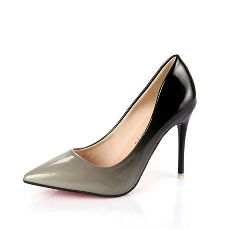 Gradient Color Pointed Toe Pumps  - Divawearfashion