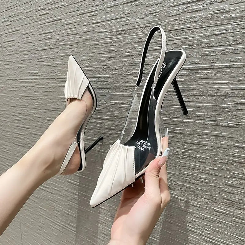 Pointed Toe Clear Classy High Heel Shoes