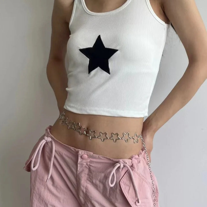 Star Metal Waist Chain Belt - Divawearfashion