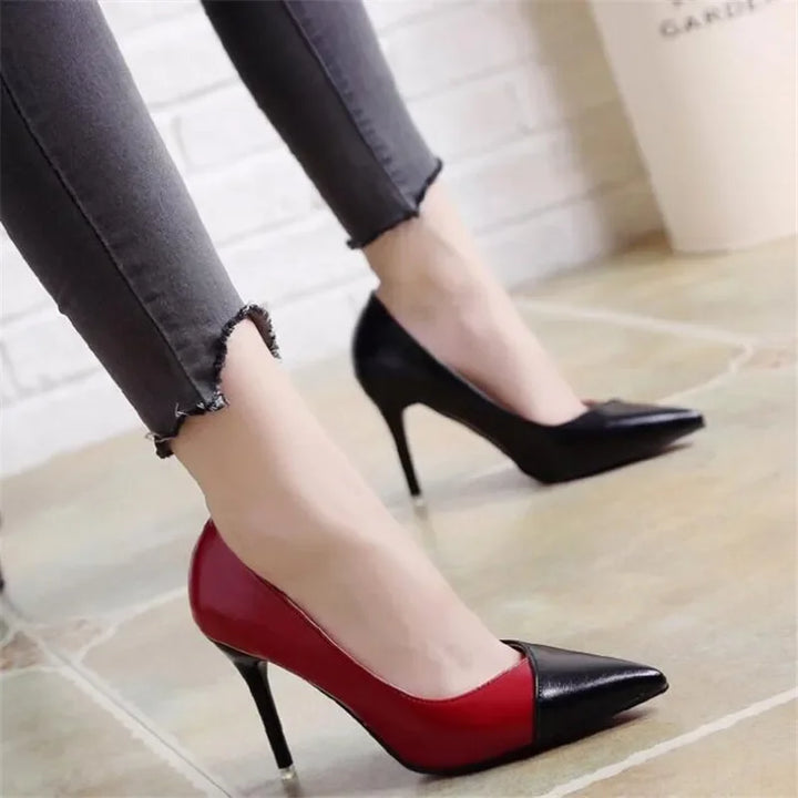 High Heels Patent Leather Pumps - Divawearfashion