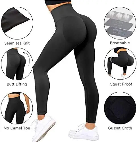 Seamless High Waist and Hips Tight Buttocks Legging - Divawearfashion