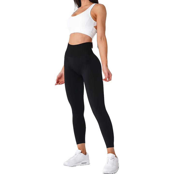 Seamless High Waisted Spandex Leggings - Divawearfashion