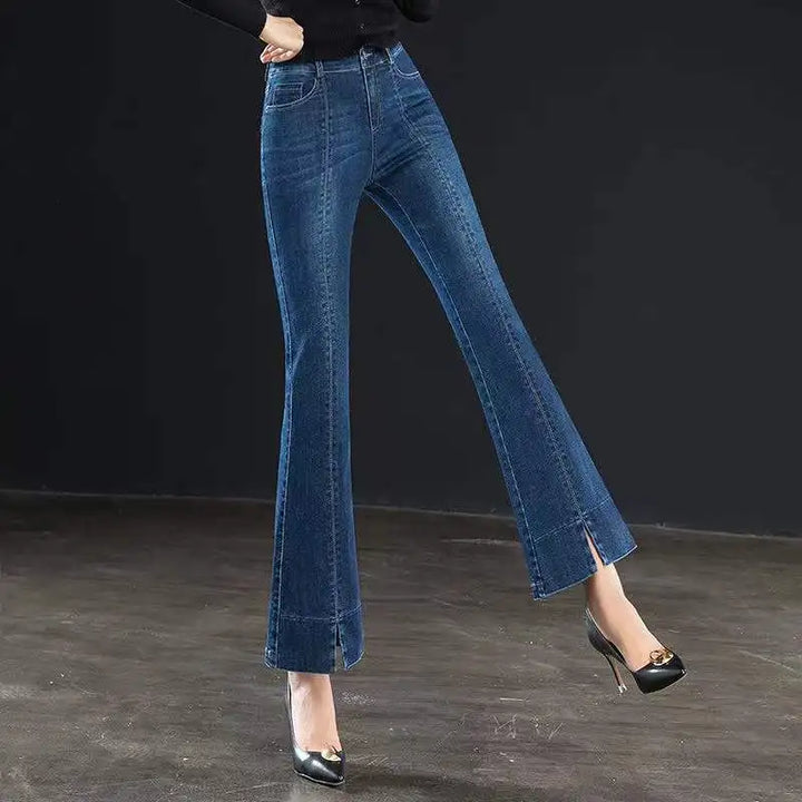 High Waist Vintage Flare Jeans - Divawearfashion