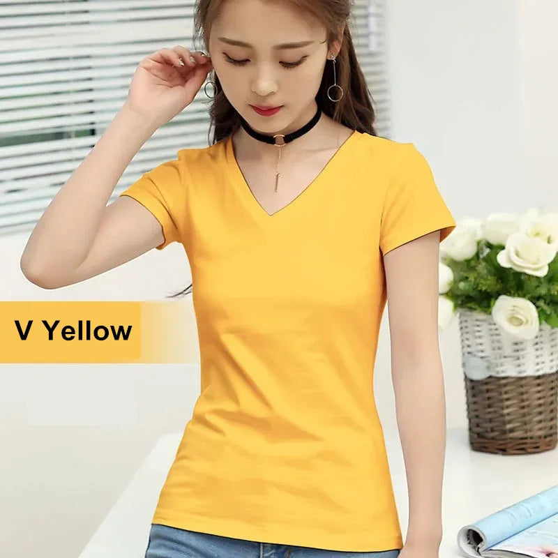 Cotton Short Sleeve T shirt - Divawearfashion