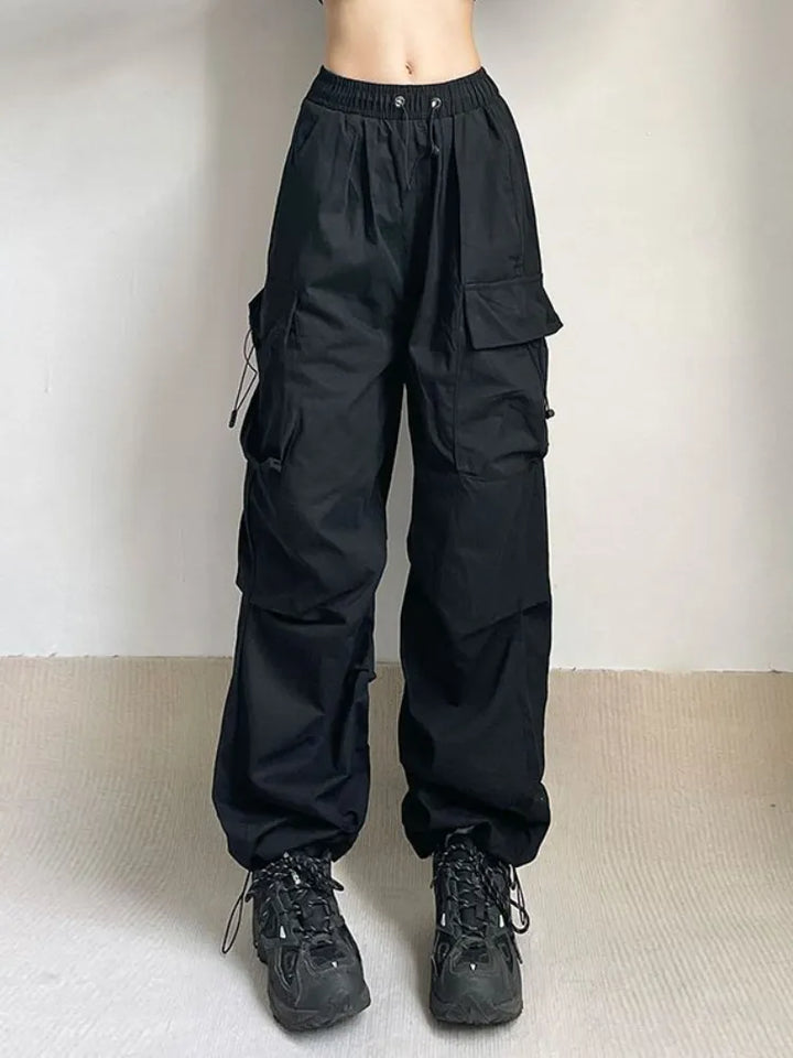 Oversized Hip Hop Wide Leg Cargo Pants - Divawearfashion