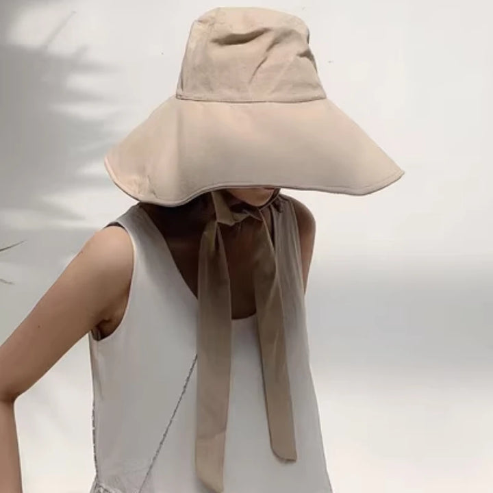 Foldable Cotton Linen Beach Hat - Divawearfashion