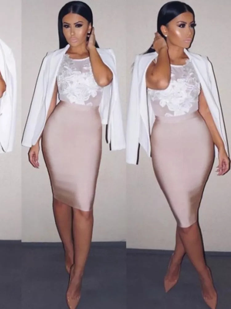 Sexy Bodycon Bandage Pencil Skirt - Divawearfashion