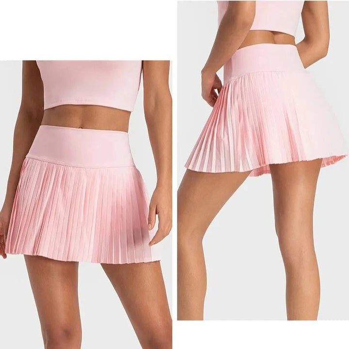 Tennis High Waist Tights Skort - Divawearfashion