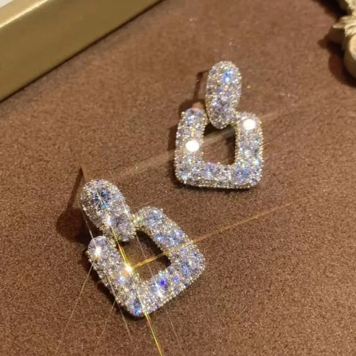 Vintage Resin Geometric Drop Earrings - Divawearfashion