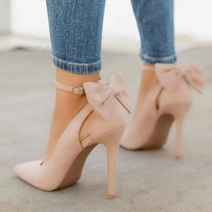 Bow High Heels Pointed Toe Stiletto Pumps