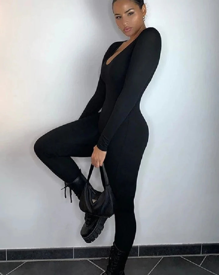 Stretchy Casual Skinny Bodycon Jumpsuits - Divawearfashion