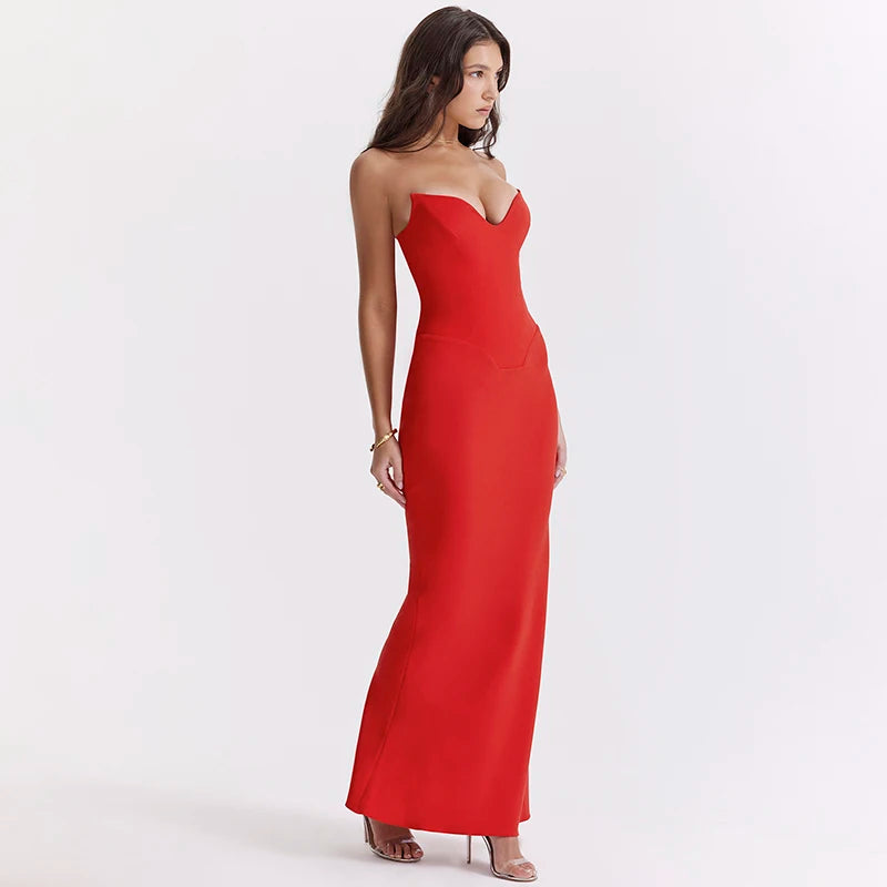 Sexy Fishbone Slim Long Dress