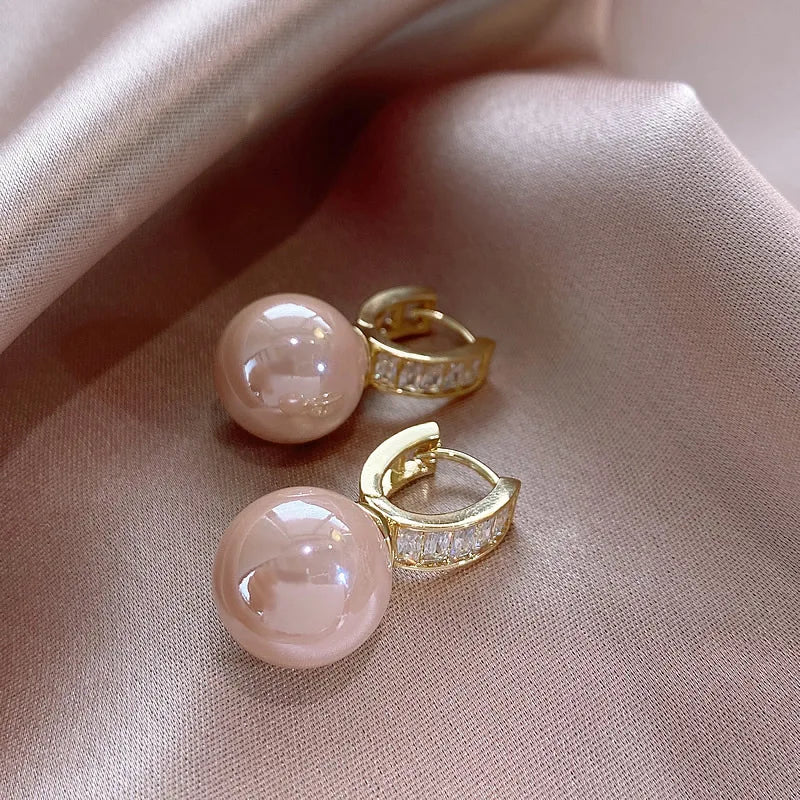 Gold Pearl Drop Earrings - Divawearfashion