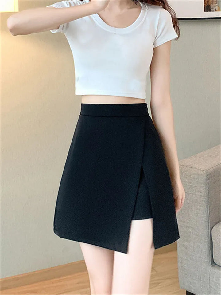 High Waist Shorts-Skirts - Divawearfashion