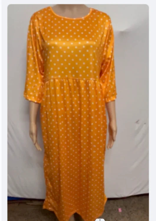 Boho Vintage Print Half Sleeve Loose Maxi Dress