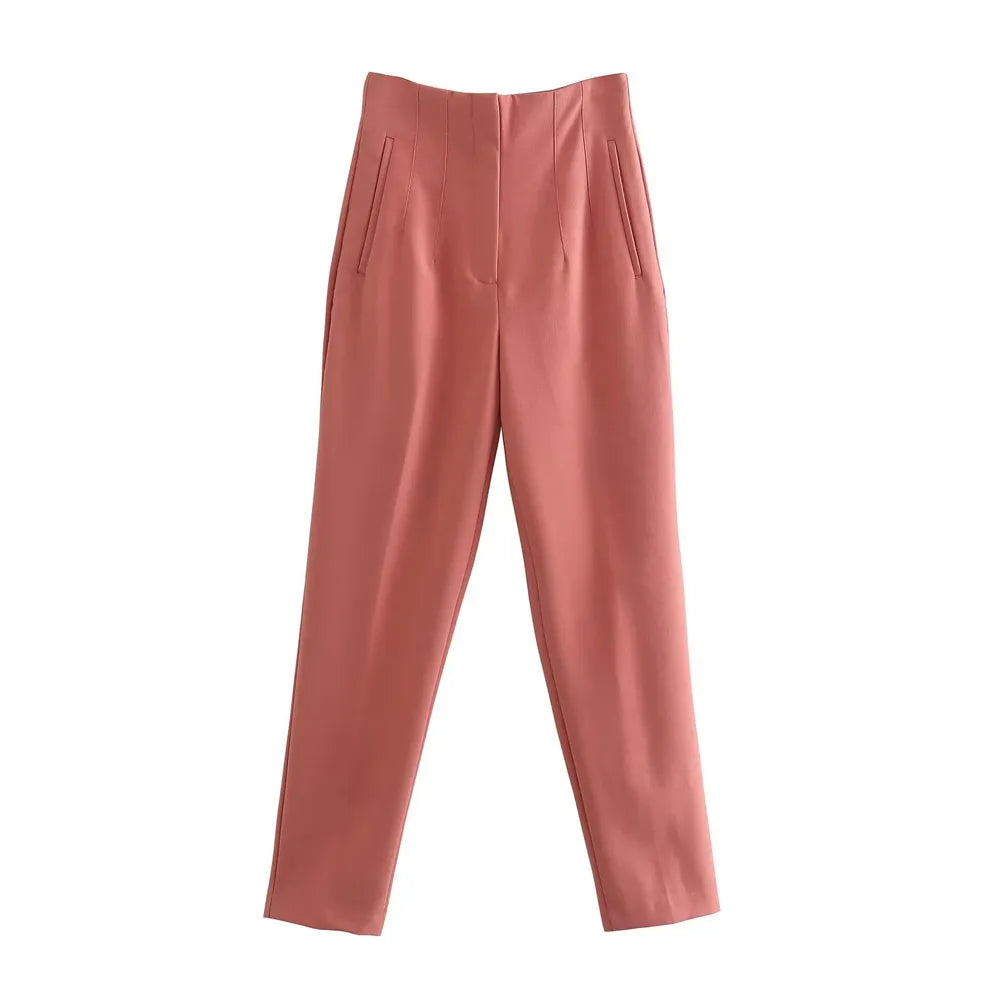 Seamless High Waist Trousers - Divawearfashion