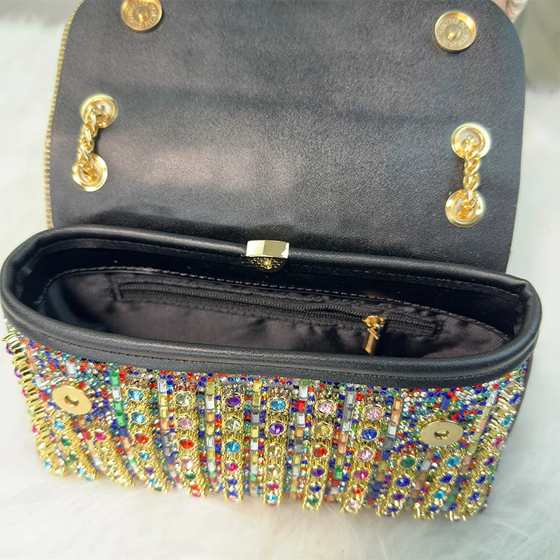 Versatile Rhinestone Evening Clutch - Divawearfashion